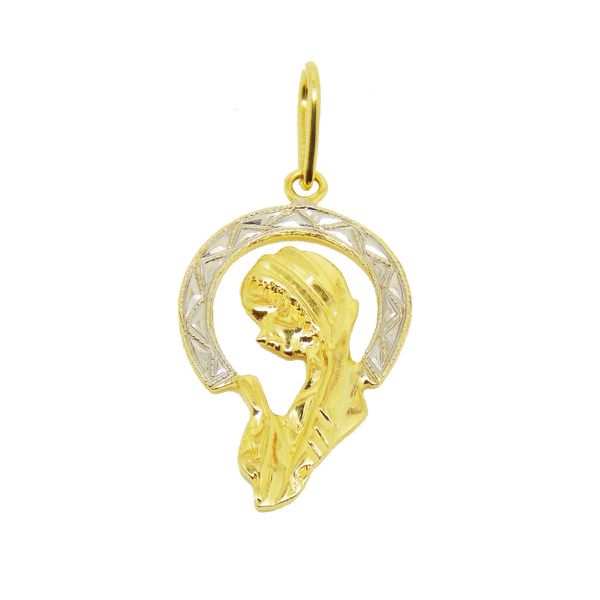 Pingente De Ouro 18k Maria Mãe De Jesus