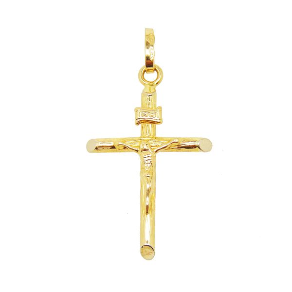 Pingente De Ouro 18k Crucifixo Com 29mm