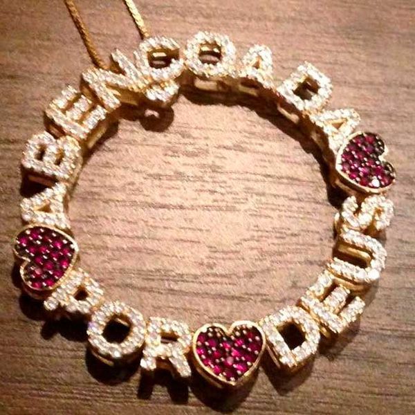 Pingente De Ouro 18k Mandala Com Nome