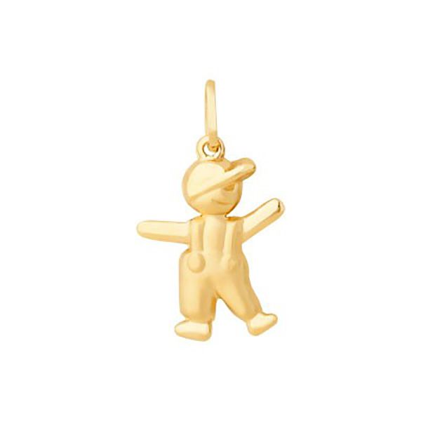 Pingente De Ouro 18k Menino De 11mm