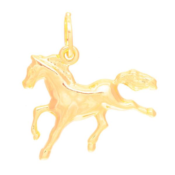 Pingente De Ouro 18k Cavalo De 18mm