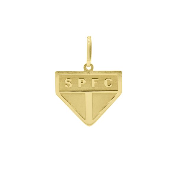 Pingente De Ouro 18k Time São Paulo Pequeno