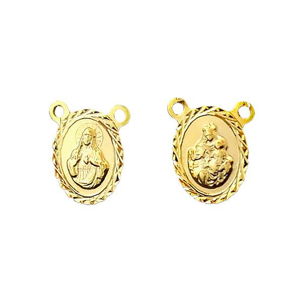 Plaquinha Oval De Ouro 18k Para Escapulário Pequeno