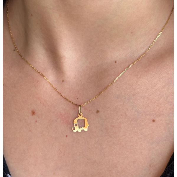 Pingente De Ouro 18k Elefante Vazado