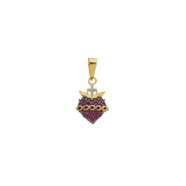 Pingente De Ouro 18k Sagrado Coração De Jesus