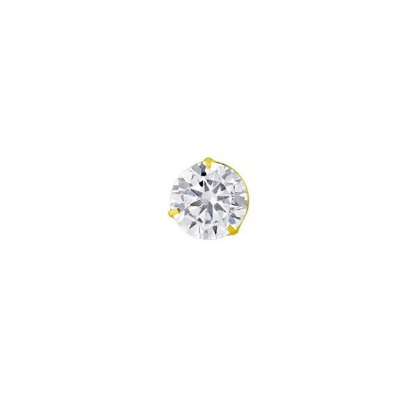Pingente Ponto De Luz De Ouro 18k Com Zircônia De 5mm (Reforçado)