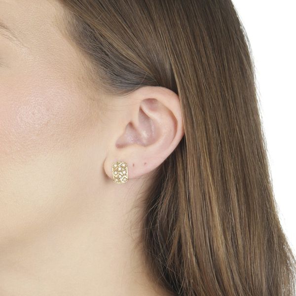 Brinco De Ouro 18k Sunshine com Zircônias