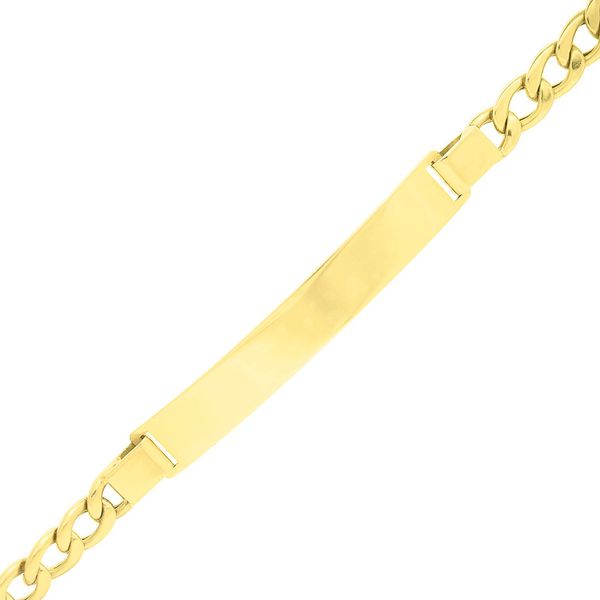 Pulseira De Ouro 18k Groumet De 5mm Com 21cm e Chapa
