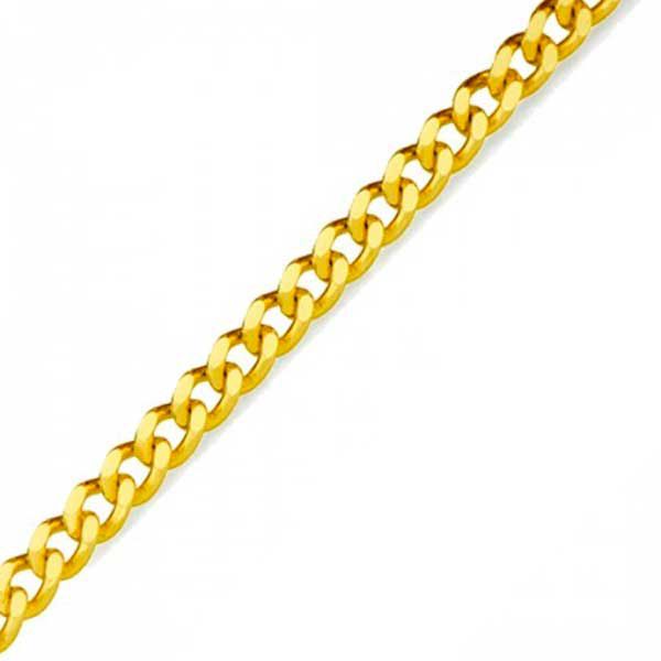 Pulseira De Ouro 18k Groumet De 4,3mm Com 21cm