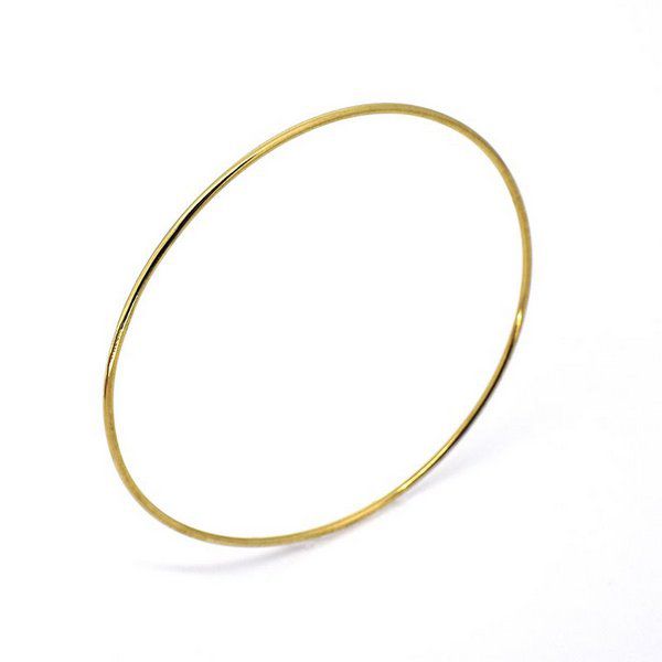 Pulseira De Ouro 18k Algema De 1,2mm Com 7,0cm