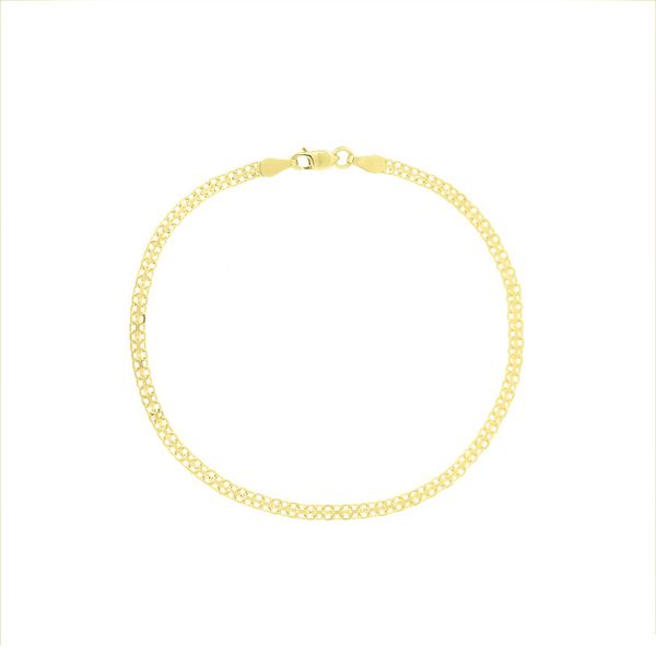 Pulseira De Ouro 18k Bismarck De 2,0mm Com 16cm