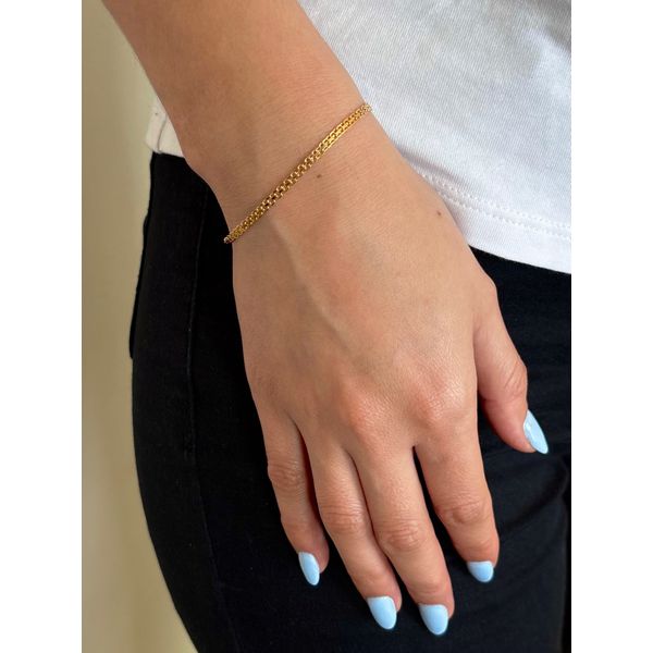 Pulseira De Ouro 18k Bismarck De 2,0mm Com 19cm