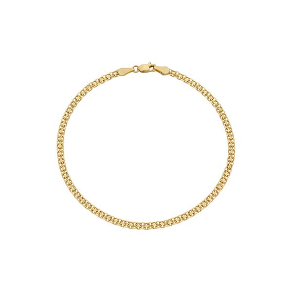 Pulseira De Ouro 18k Bismarck De 2,0mm Com 19cm
