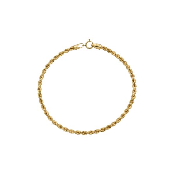 Pulseira De Ouro 18k Corda De 2,3mm Com 19cm