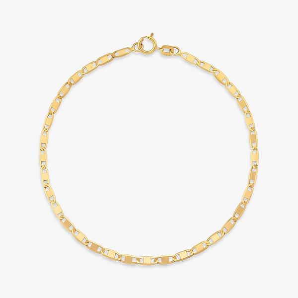 Pulseira De Ouro 18k Piastrine De 1,6mm Com 21cm