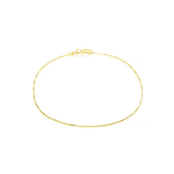 Pulseira De Ouro 18k Veneziana De 0,6mm Com 18cm