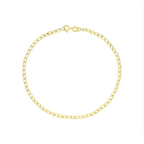 Pulseira De Ouro 18k Groumet De 2,3mm Com 20cm