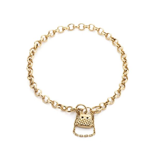 Pulseira De Ouro 18k Elo Português com Bolsa Pequena