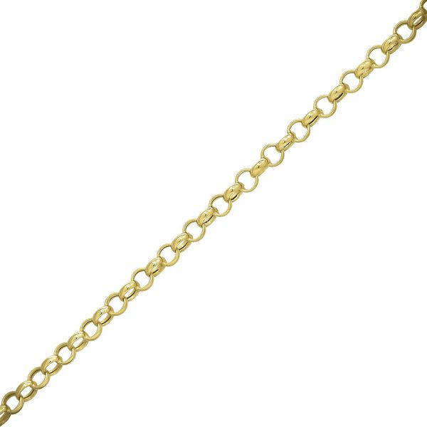 Tornozeleira De Ouro 18k Português De 2,6mm Com 25cm