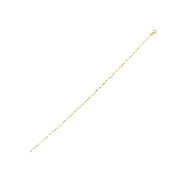 Tornozeleira De Ouro 18k Balãozinho De 1,2mm Com 24cm