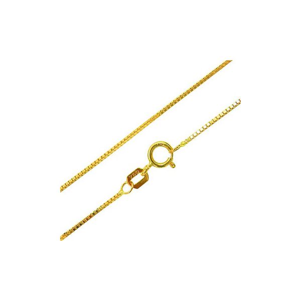 Corrente De Ouro 18k Veneziana De 0,8mm Com 60cm