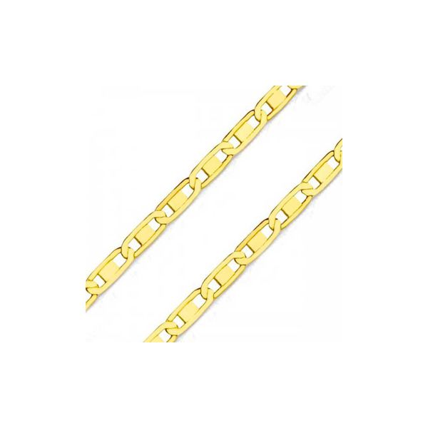 Corrente De Ouro 18k Piastrine De 2,8mm Com 50cm