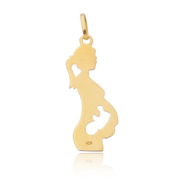 Pingente De Ouro 18k Gestante