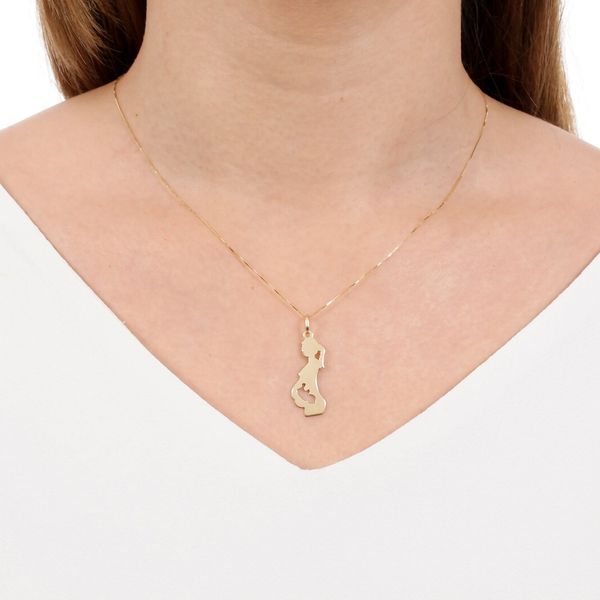 Pingente De Ouro 18k Gestante