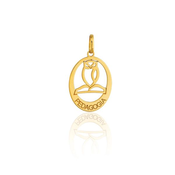 Pingente De Ouro 18k Formatura De Pedagogia
