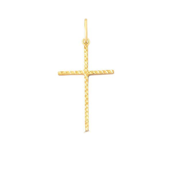 Pingente De Ouro 18k Cruz Dois Ouros Amarelo/Branco