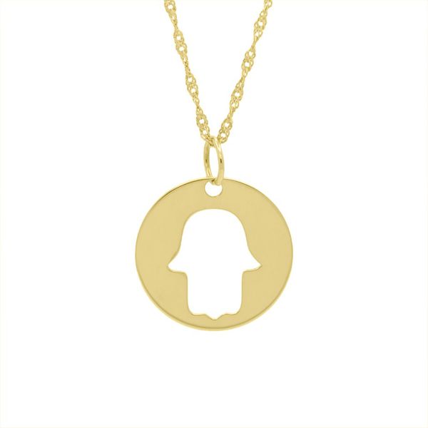 Pingente De Ouro 18k Mão de Fátima