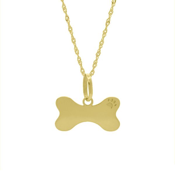 Pingente De Ouro 18k Ossinho de Cachorro