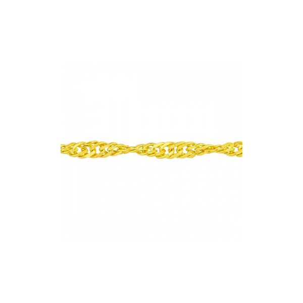Pulseira De Ouro 18k Singapura De 1,2mm Com 18cm
