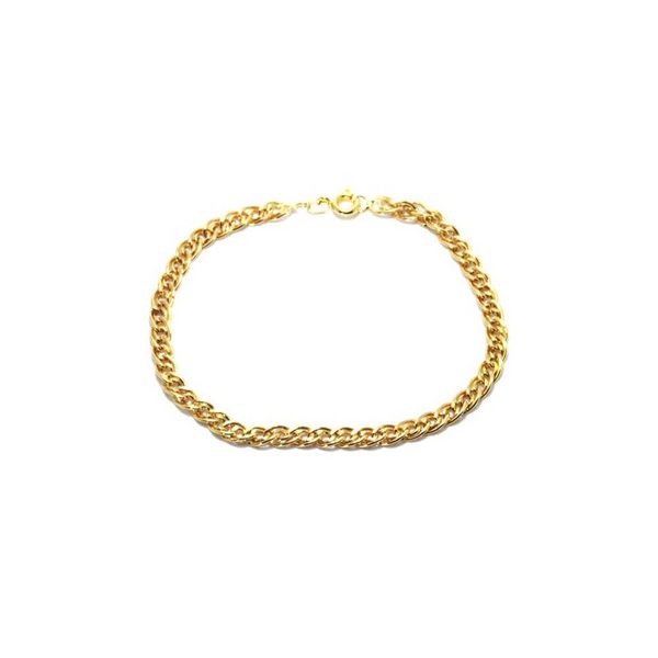 Pulseira De Ouro 18k Romana De 20cm Com 4,4mm