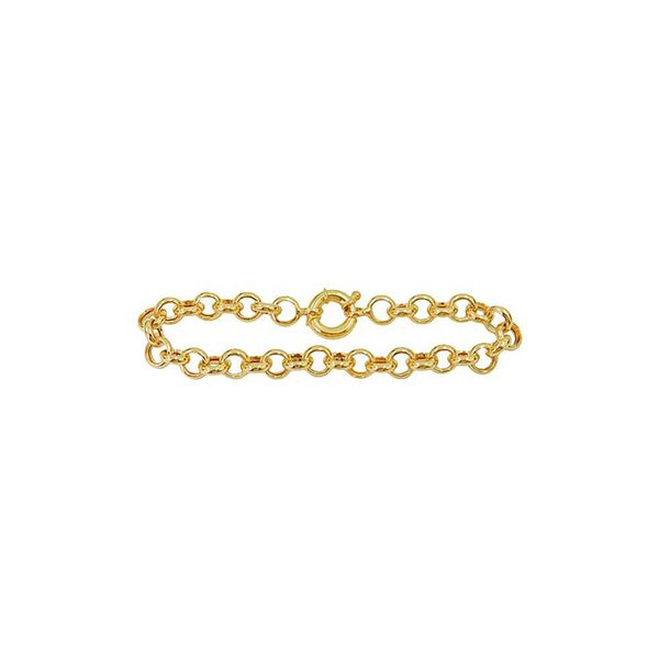 Pulseira De Ouro 18k Português De 6,8mm Com 21cm