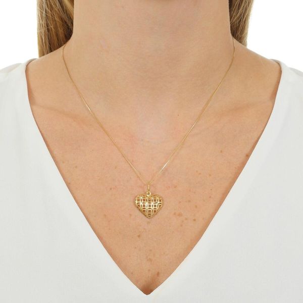 Pingente De Ouro 18k Coração Elegante