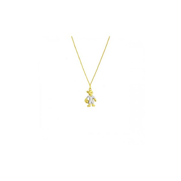 Pingente De Ouro 18k Menino Com Bola Na Mão