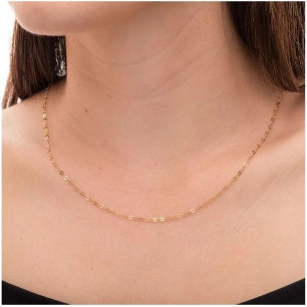 Corrente De Ouro 18k Mini Love De 0,8mm Com 45cm