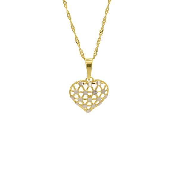 Pingente De Ouro 18k Coração Reluzente P