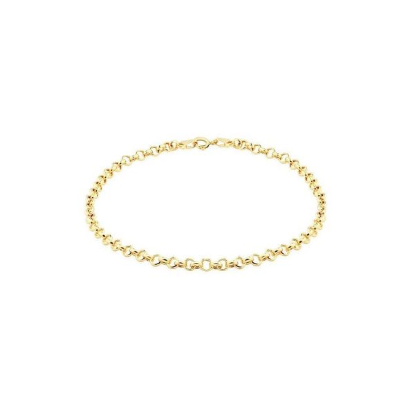 Pulseira Infantil De Ouro 18k Português De 2,5mm Com 14cm