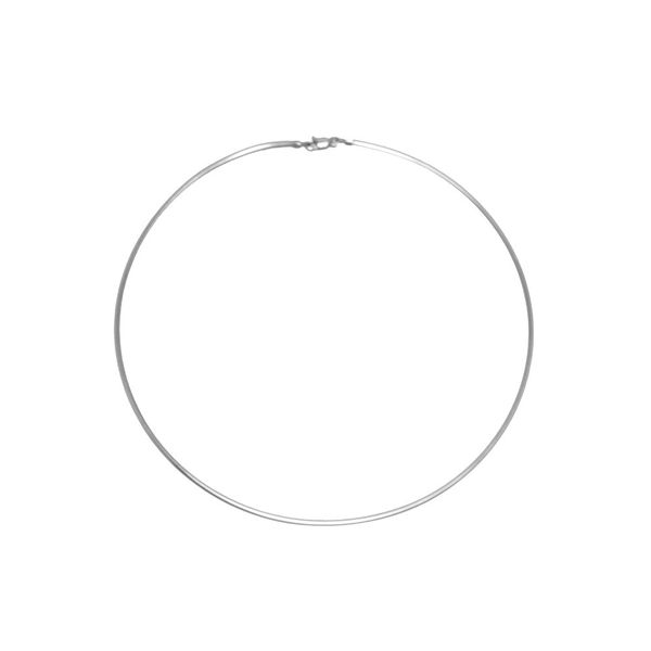 Gargantilha De Ouro 18k Omega Bicolor De 1,6mm Com 45cm