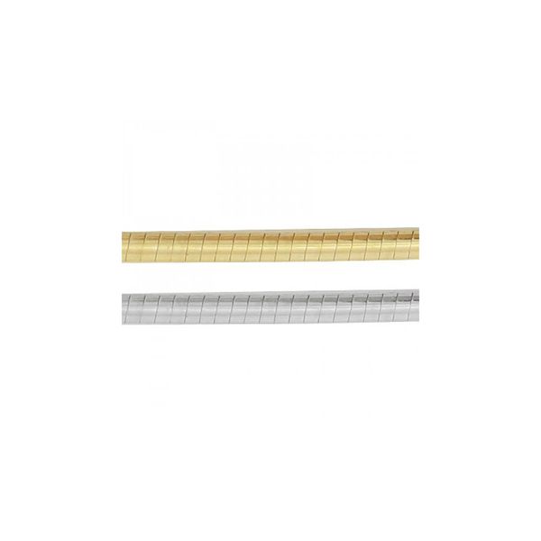 Gargantilha De Ouro 18k Omega Bicolor De 1,6mm Com 45cm