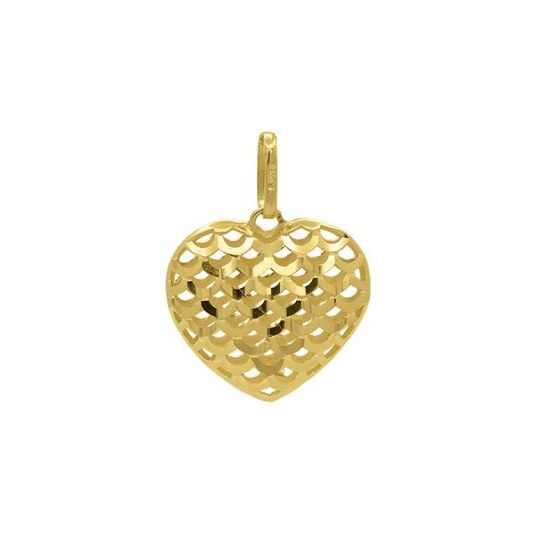 Pingente De Ouro 18k Coração Ariel