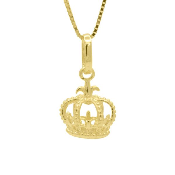 Pingente De Ouro 18k Coroa Elizabeth