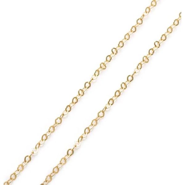 Pulseira Infantil De Ouro 18k Mini Love De 0,8mm Com 15cm