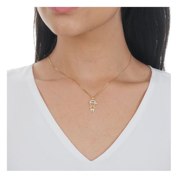 Pingente De Ouro 18k Menino Sortudo