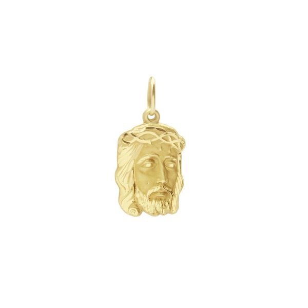 Pingente De Ouro 18k Face De Cristo De 16mm