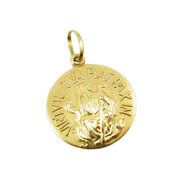 Pingente São Bento De Ouro 18k