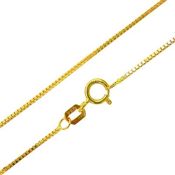 Corrente De Ouro 18k Veneziana De 0,8mm Com 45cm