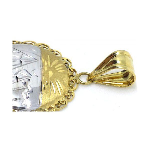 Pingente De Ouro 18k Escravas Tricolor De 20mm